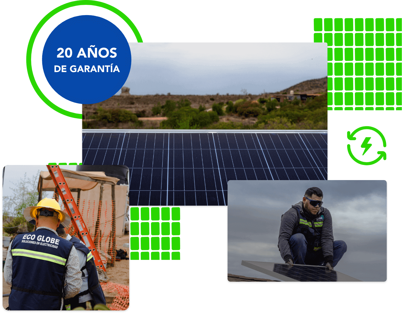 Instalación de paneles solares EcoGlobe en Baja California