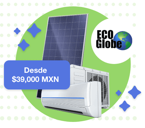 Paneles solares EcoGlobe instalados en el techo de una vivienda